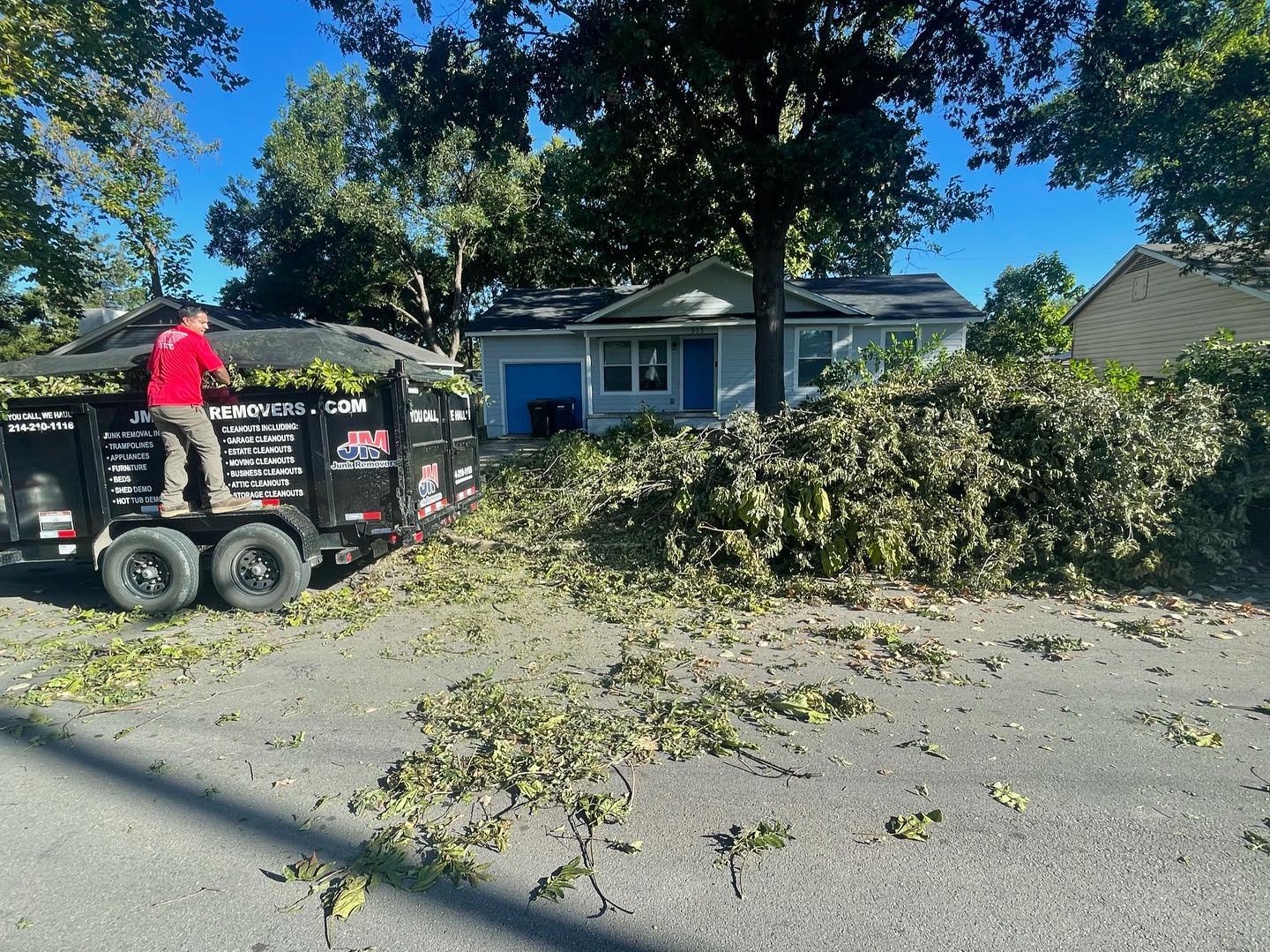 trash and brush and leaves pickup and removal