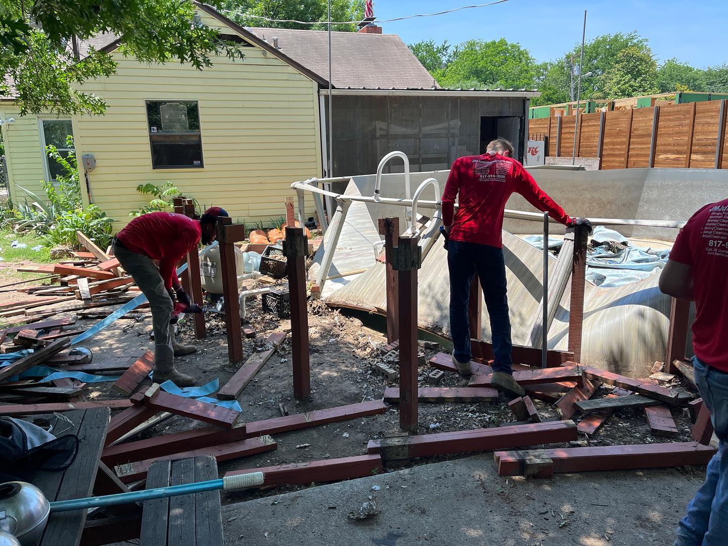 above ground pool demolition and removal project