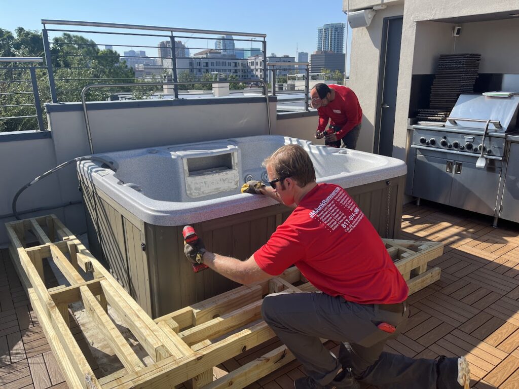 Dallas hot tub removal with JM junk removers