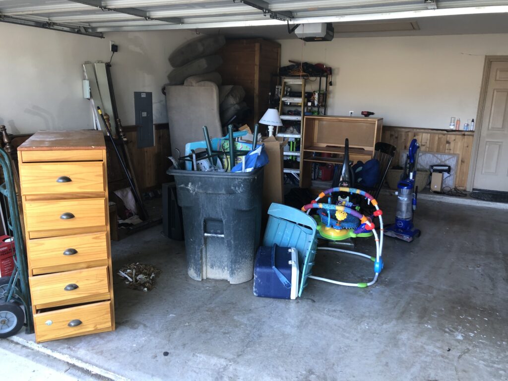 cluttered garage in oak lawn dallas