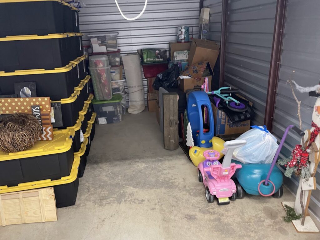 cluttered storage unit in forney tx