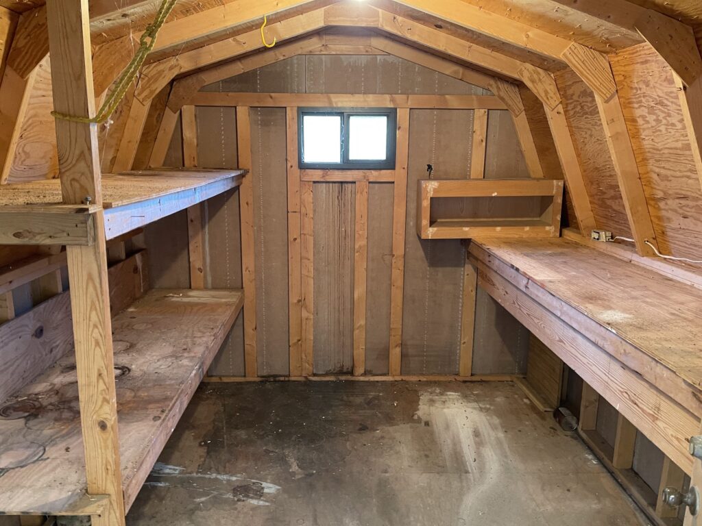 inside of shed needing removal by jm junk removers in lake highlands dallas