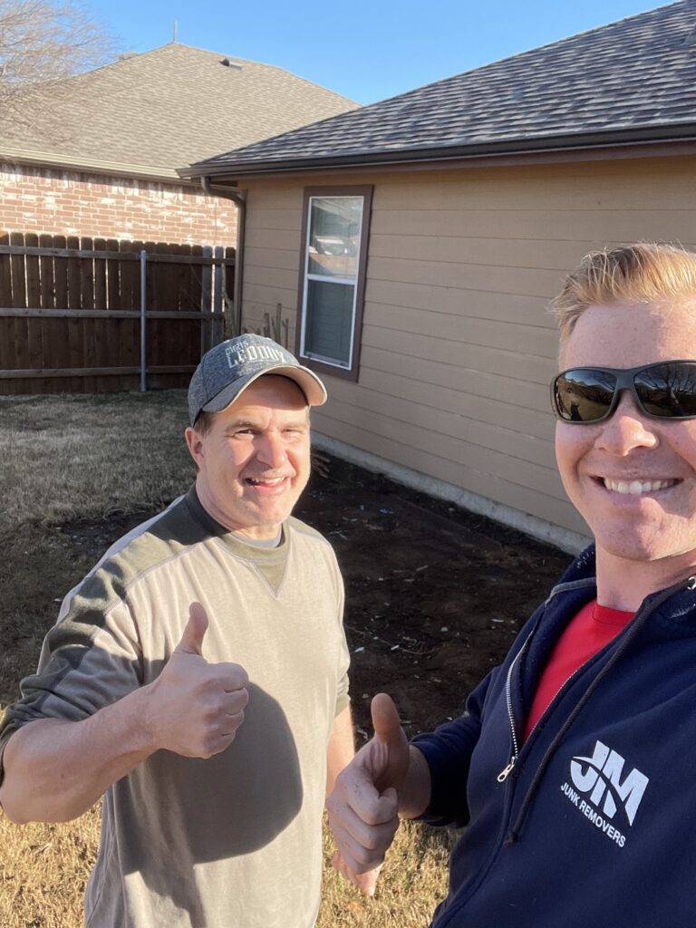 satisfied customer after house cleanout