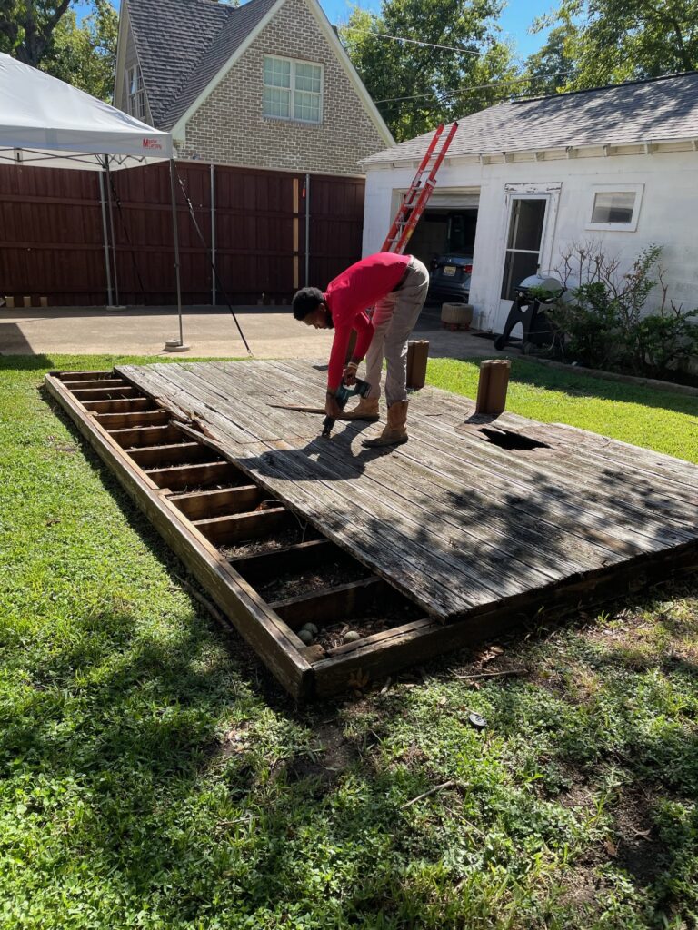 jm junk remover removing deck in wylie tx