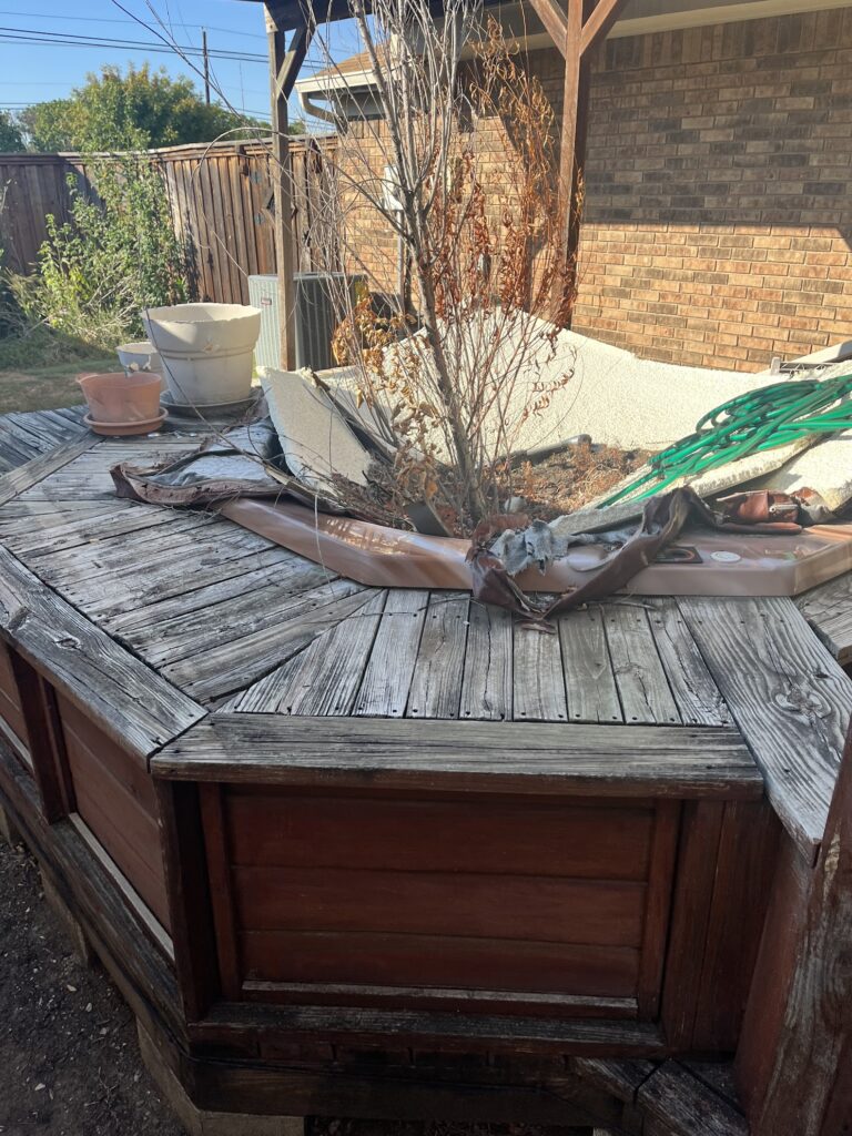 hot tub needing removal in wylie tx