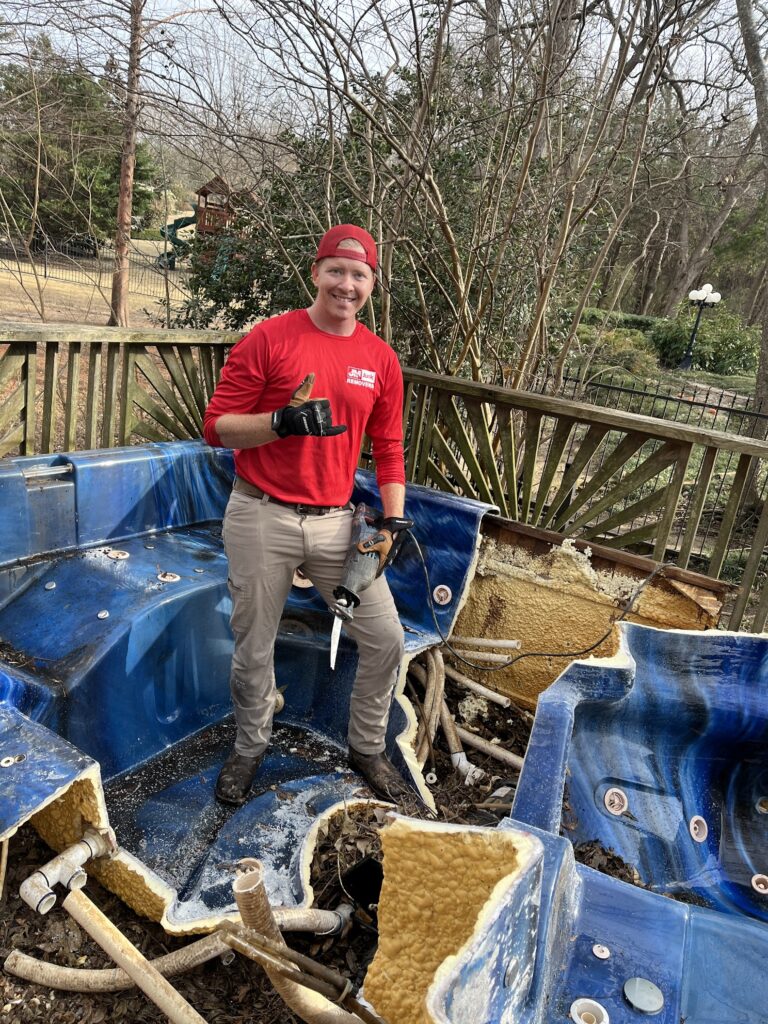 hot tub removal in mesquite tx with jm junk