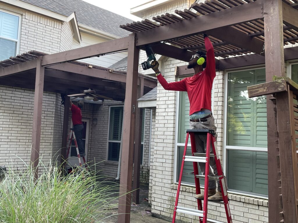 jm junk removing pergola from addison tx home