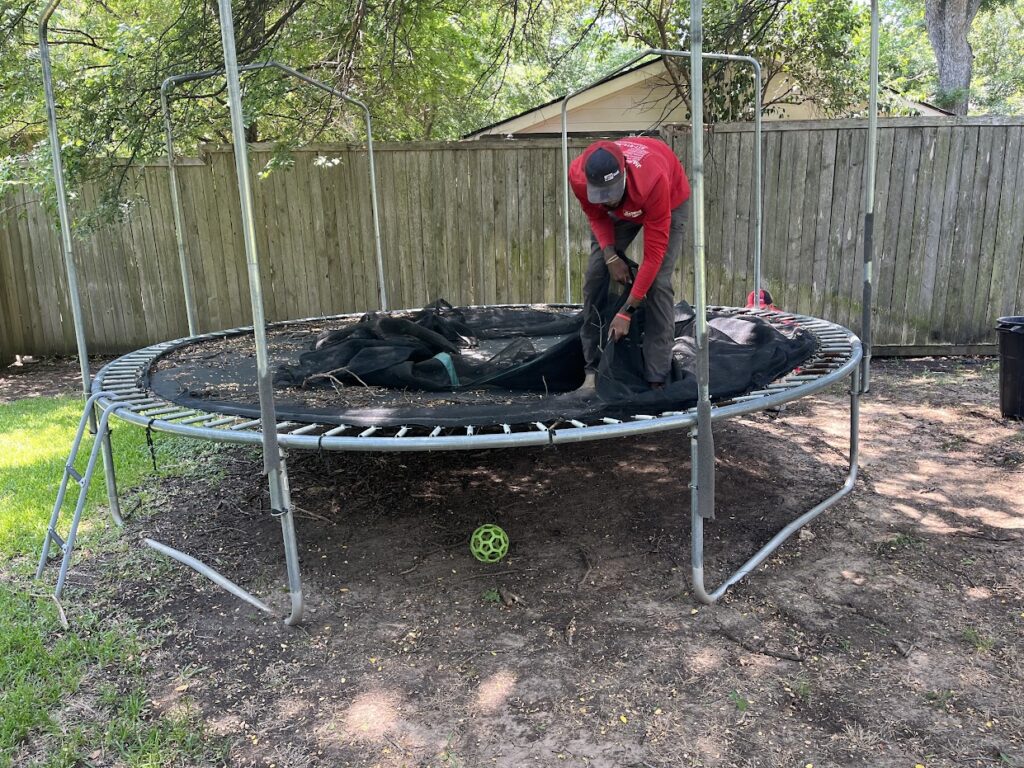 trampoline removal in garland