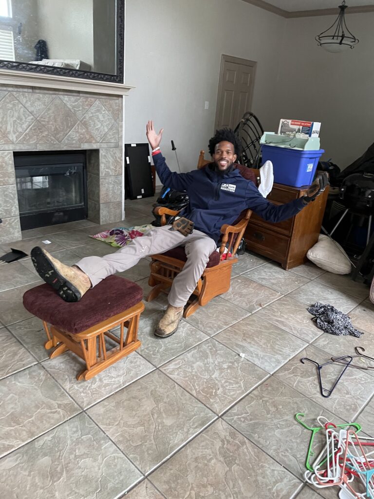 awesome jm junk crew member removing furniture in heath tx