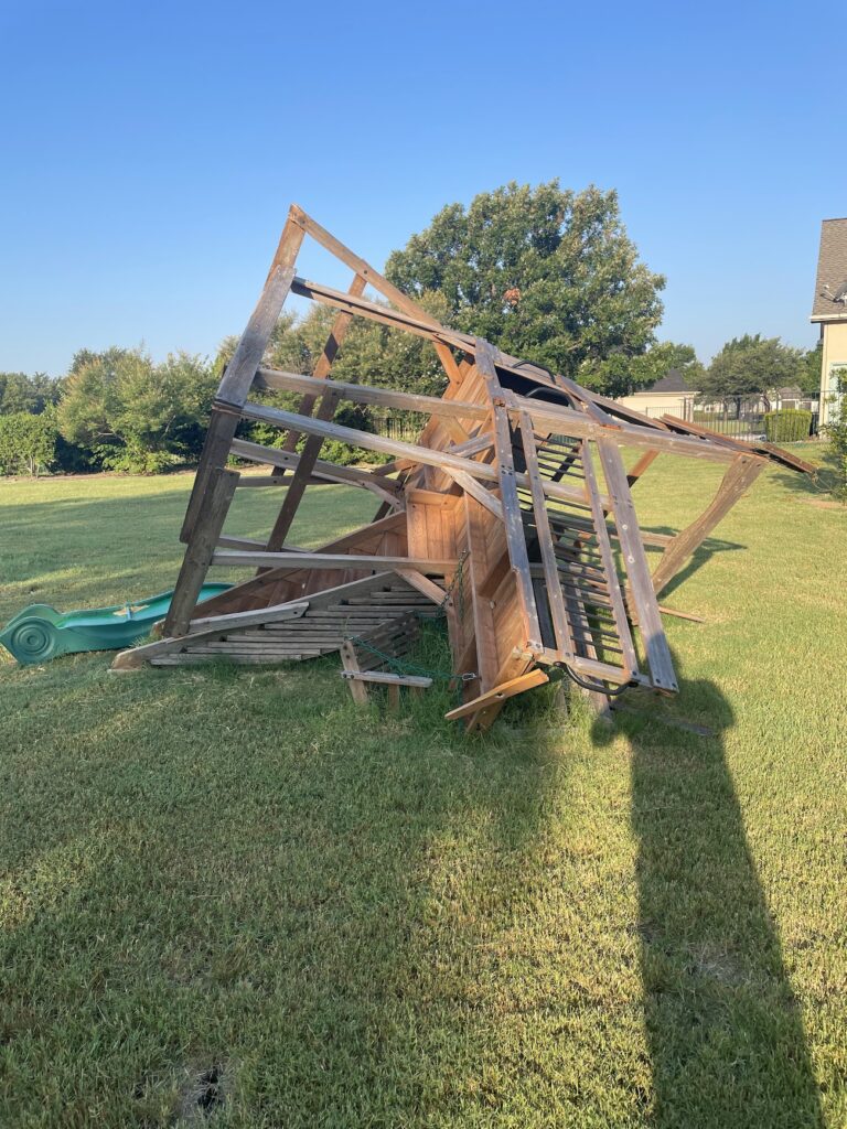 demolished playset by jm junk removers