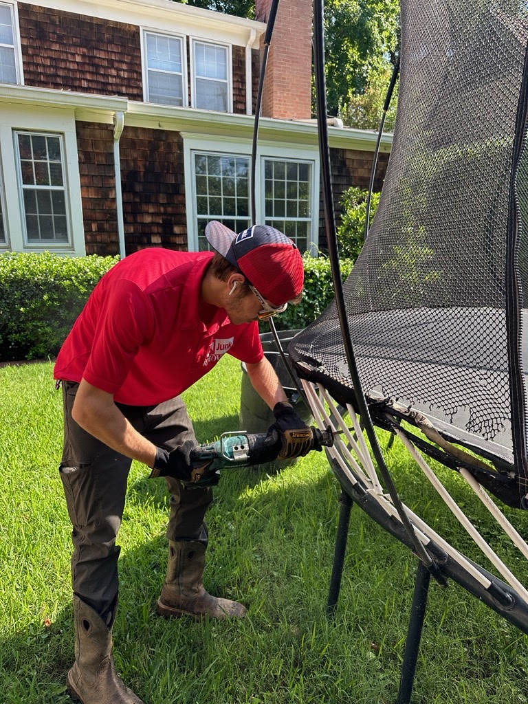 jm junk crew removing spring free trampoline in fate tx