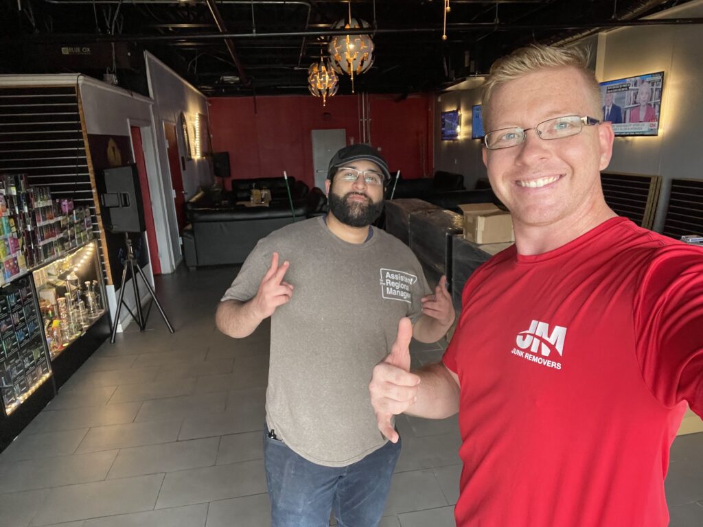 commercial cleanout customer with jm junk crew