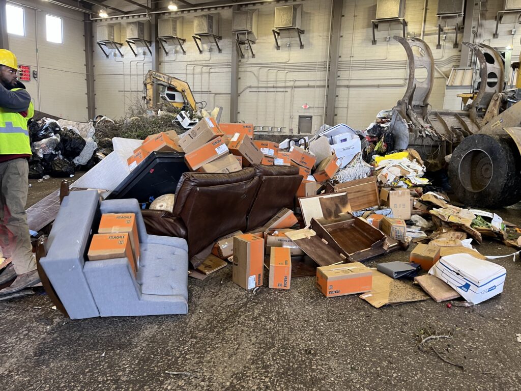 jm junk assisting in commercial cleanout