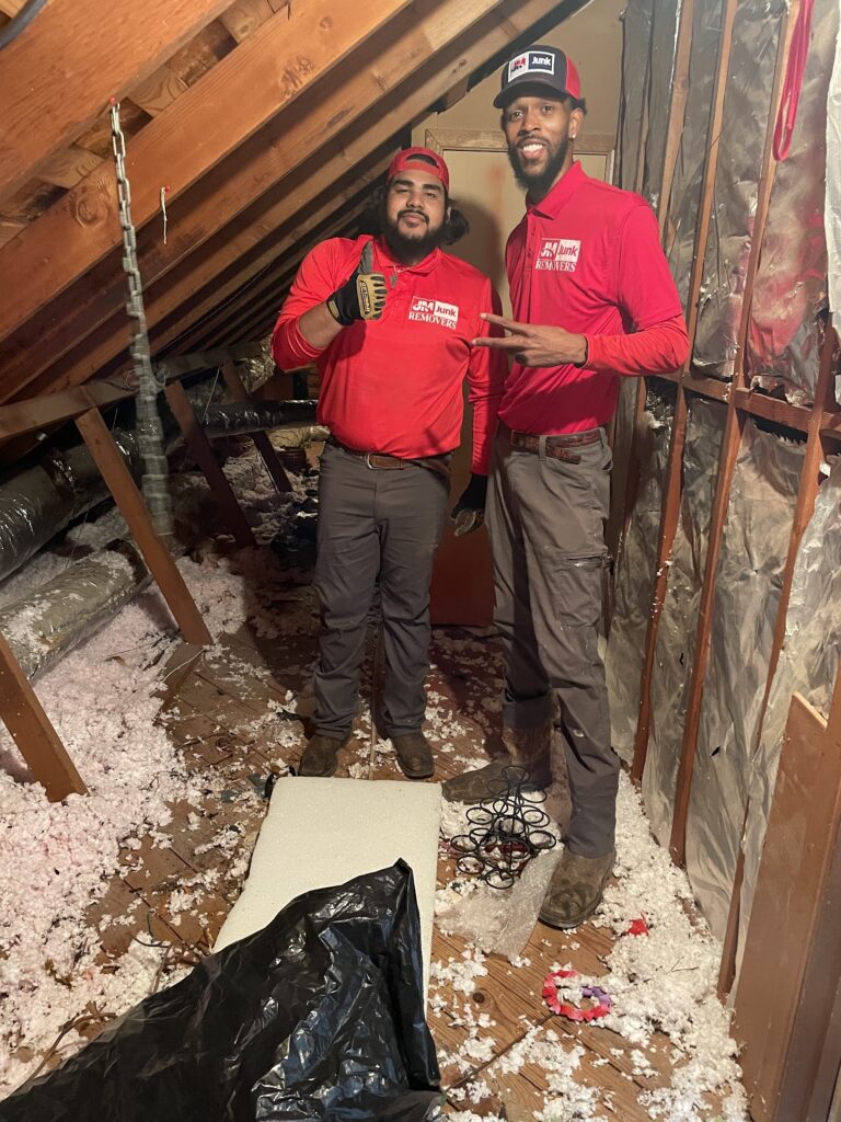 jm junk crew cleaning out attic