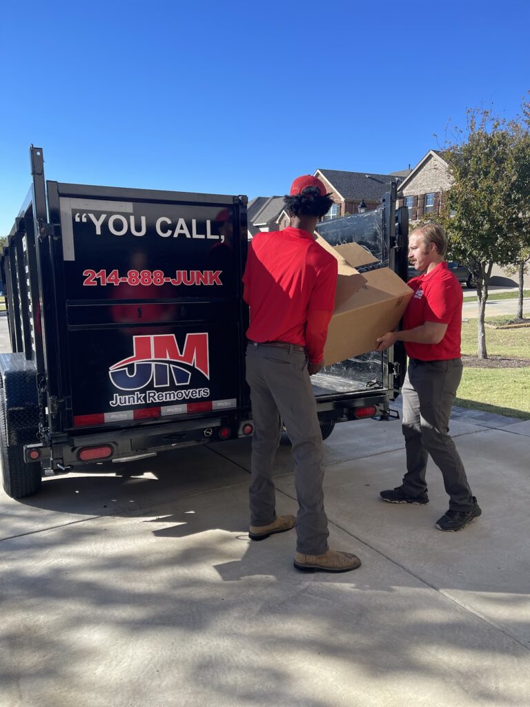 jm junk crew removing cardboard boxes