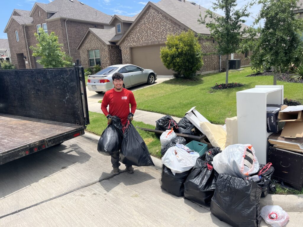 jm junk picking up curbside junk