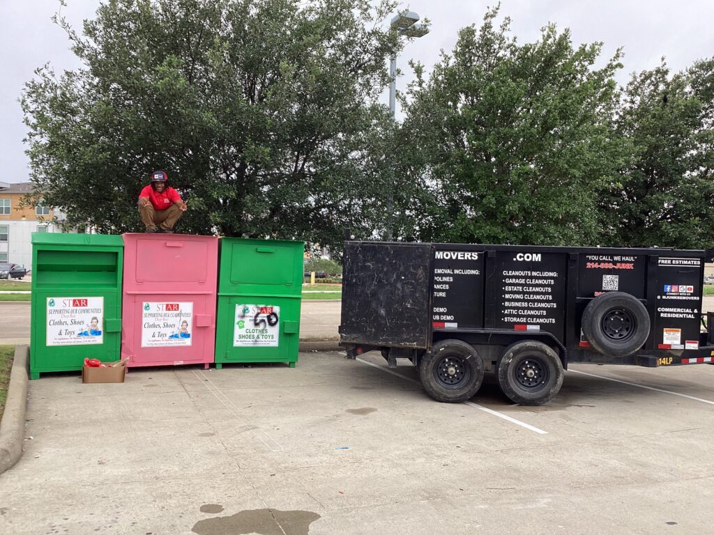 lake highlands donation bin removal with jm junk removers