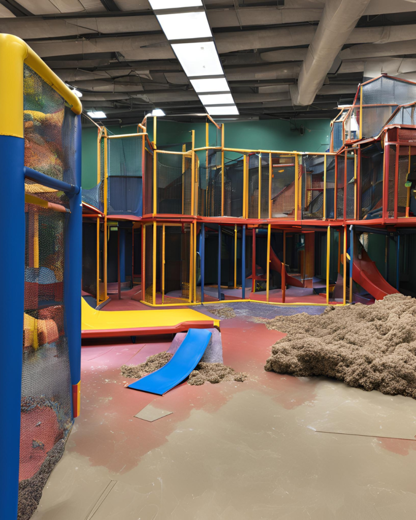 old indoor playset needing removal