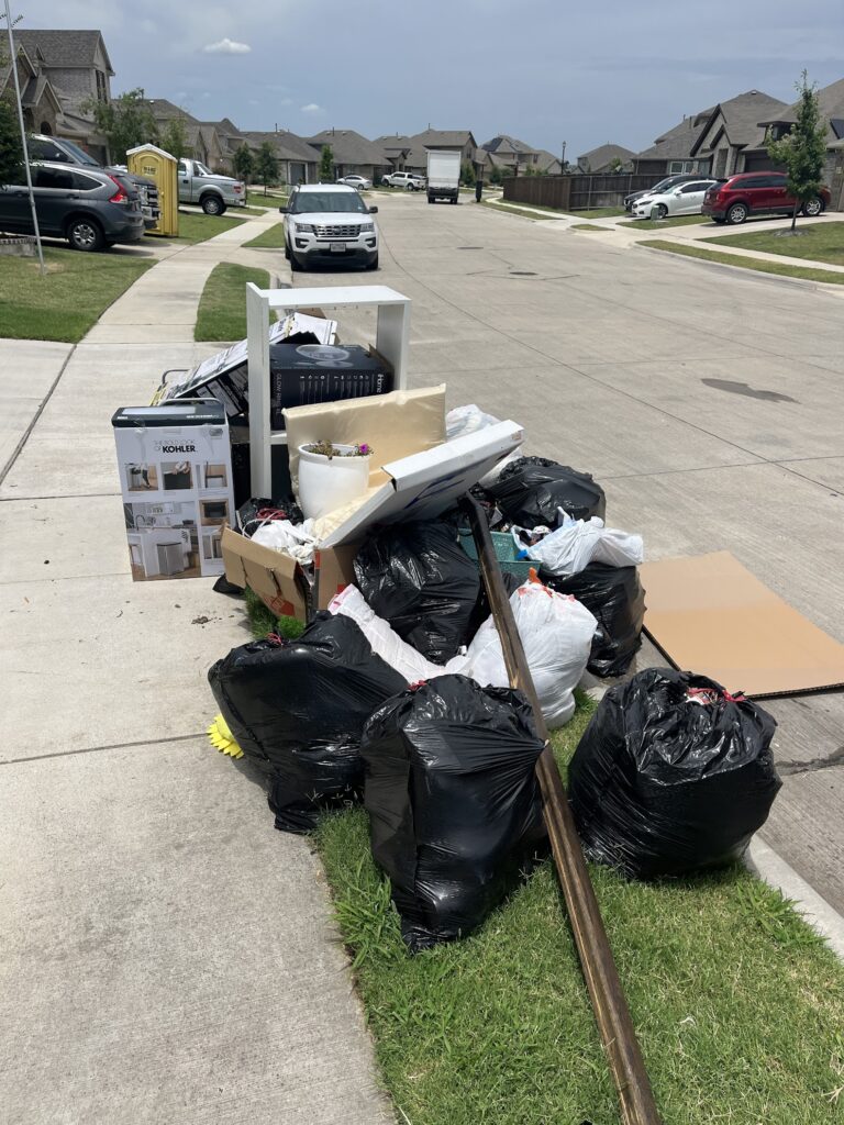 unwanted items on curb for curbside pickup