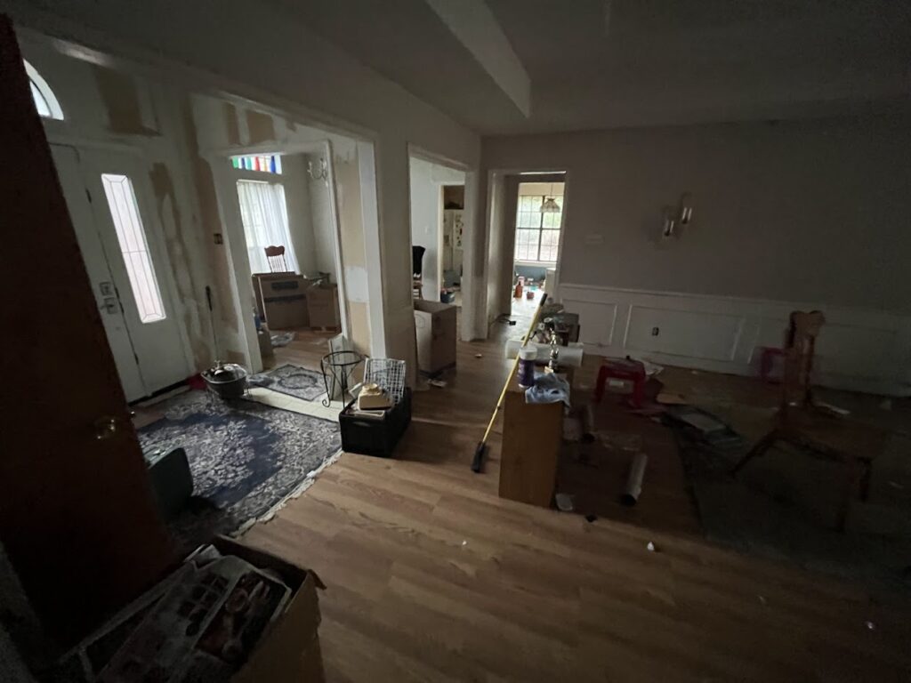 home being cleaned out for move out cleanout