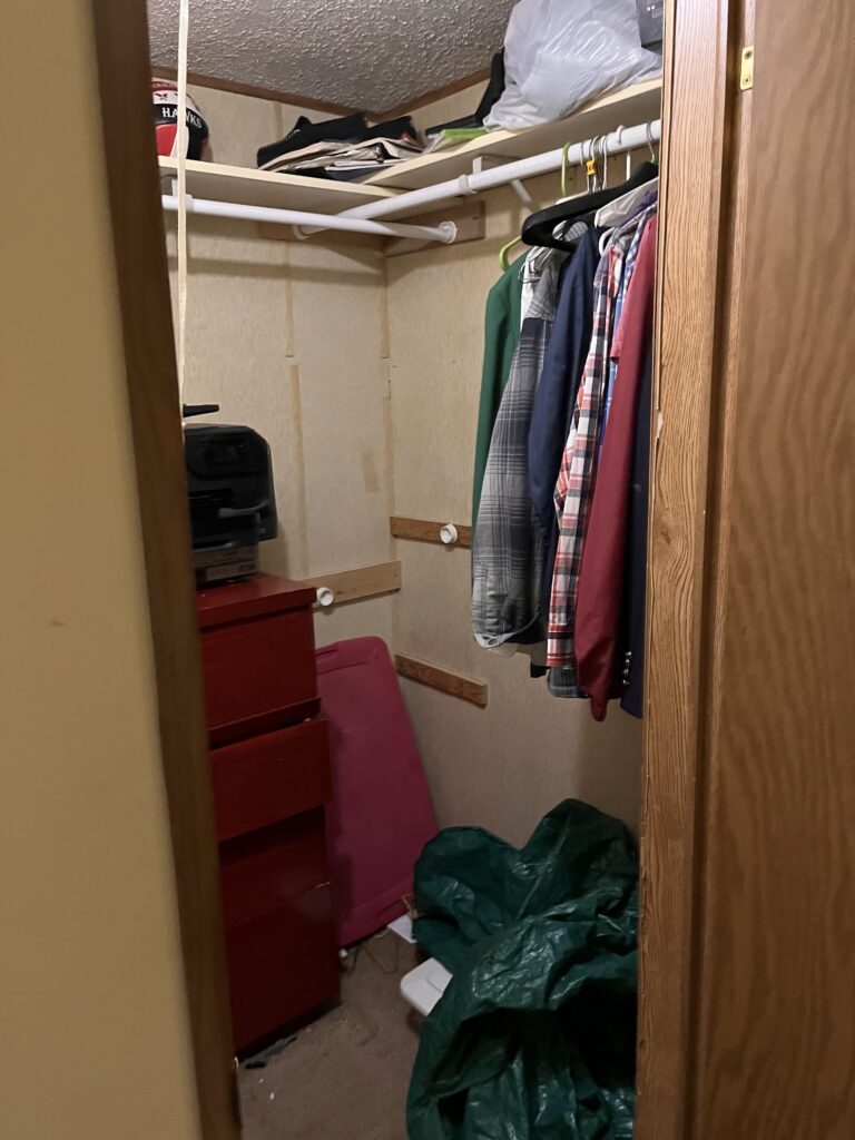 jm junk clearing out closet in estate cleanout