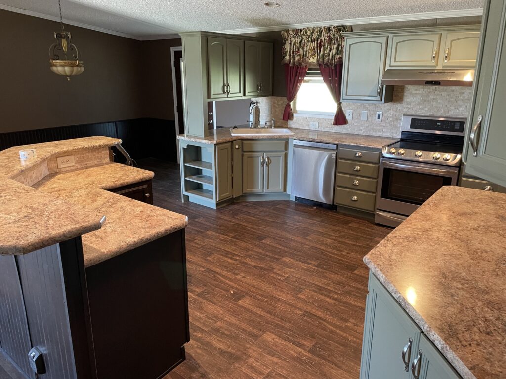 kitchen clean after house cleanout