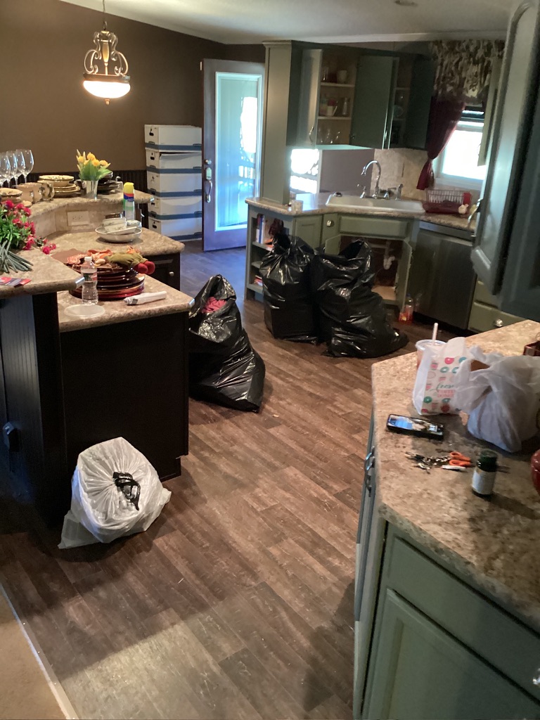 kitchen needing house cleanout services by jm junk removers