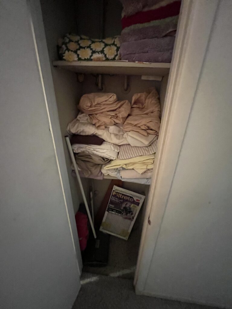 linen closet clear out estate cleanout