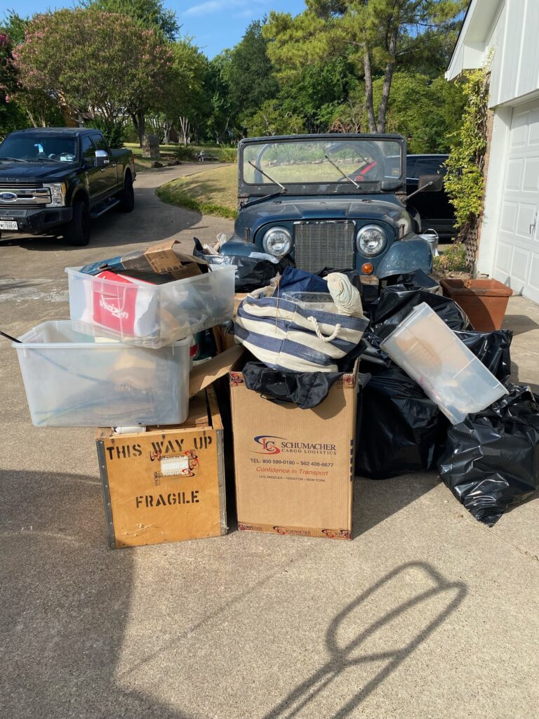 boxes packed for foreclosure cleanout