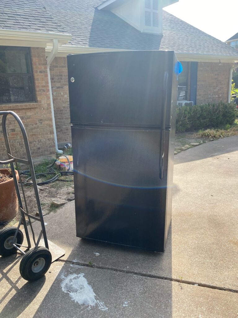 fridge removed from home during cleanout