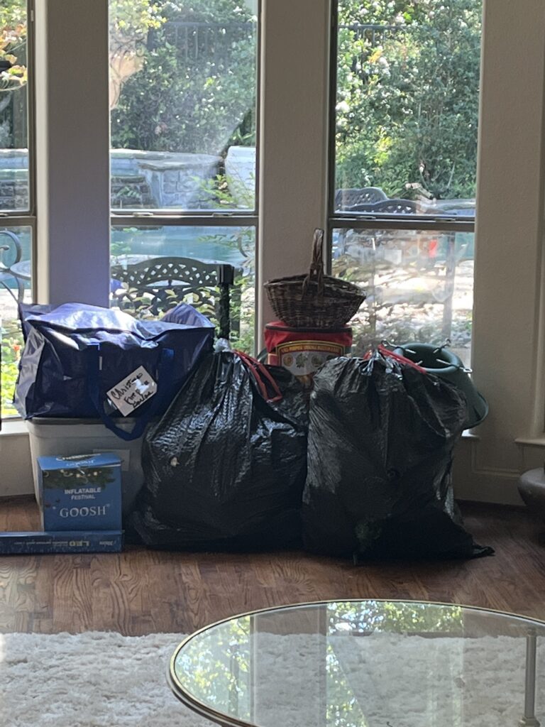 furniture pack up and being removed in foreclosure cleanout