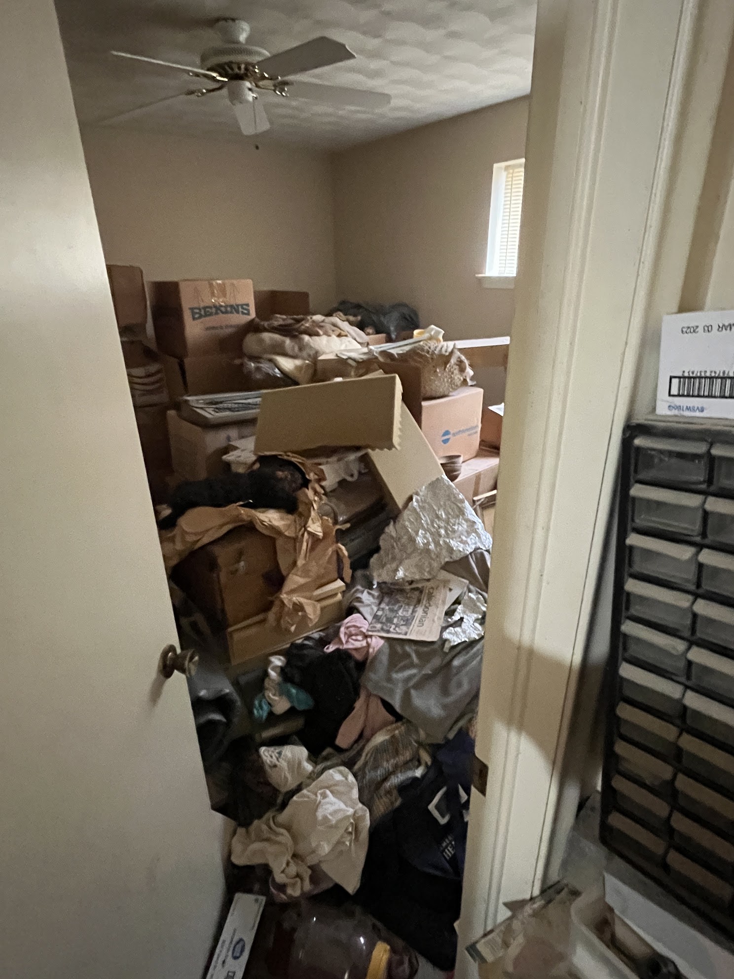 hoarded bedroom hoarder cleanout