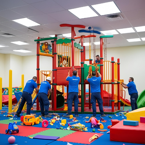JM junk tearing down indoor playset
