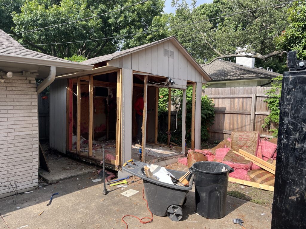 shed demo in mckinney tx