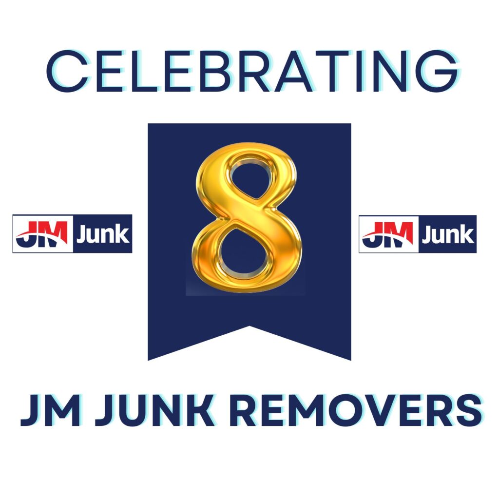 celebrating 8 years in the junk removal business in dallas